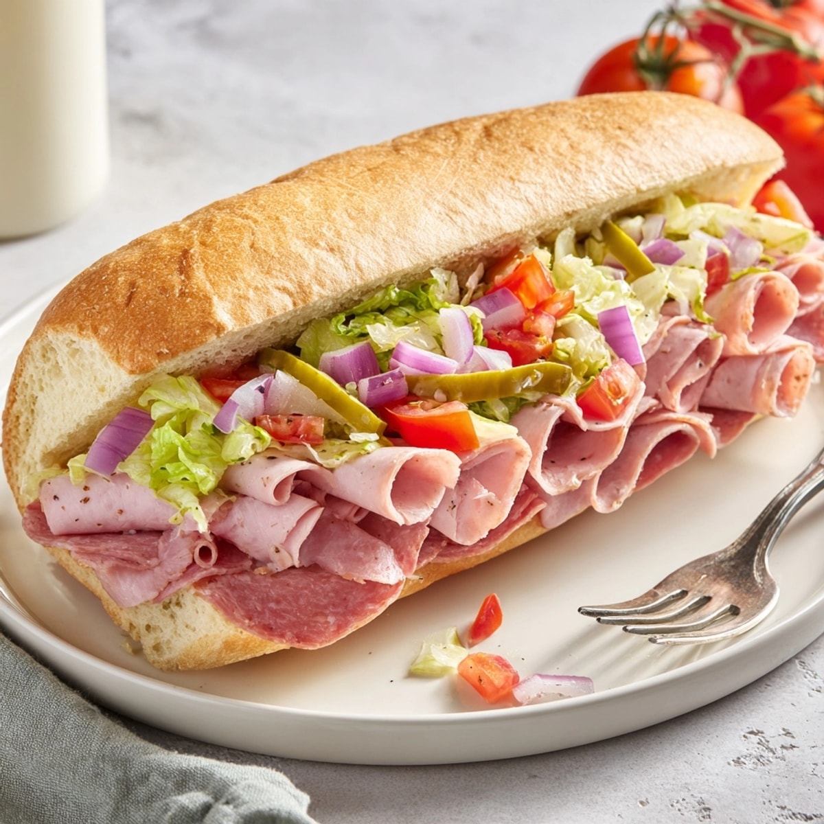 Juicy, flavorful Chopped Italian Sandwich filling, seasoned perfectly and ready to assemble the sandwiches.