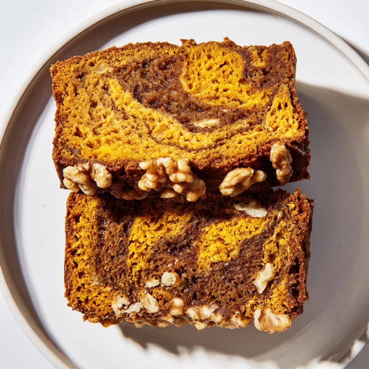 Warmly spiced Spiced Pumpkin Bread, with rustic texture, ready for slicing, enticing aromas waft!