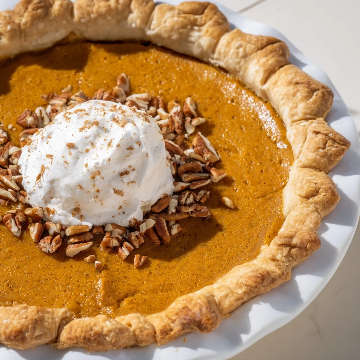 Golden, spiced Spiced Sweet Potato Pie boasting a flaky crust and creamy filling, perfect for dessert.