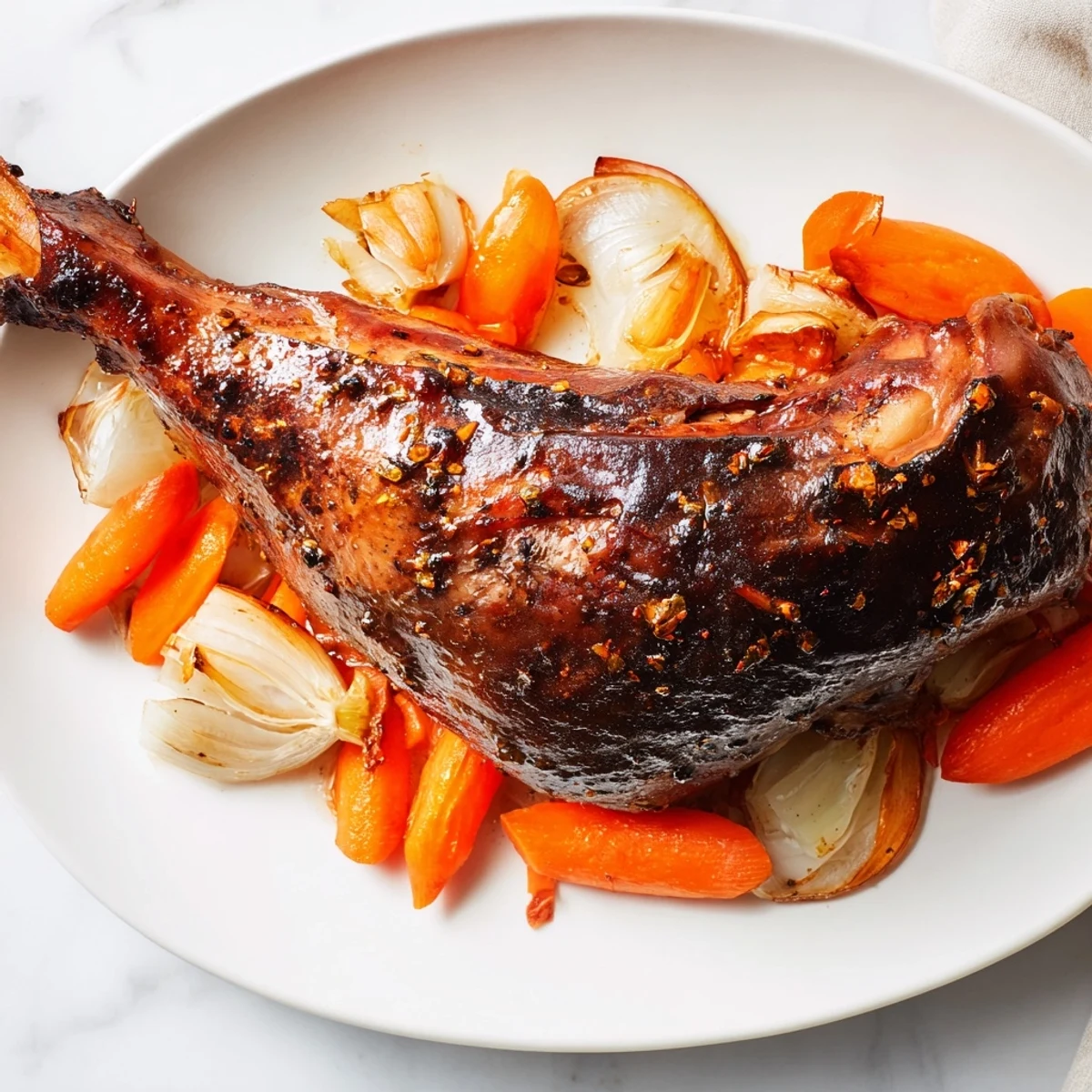 Juicy and tender slow roasted turkey legs, falling off the bone, perfect for a family feast.