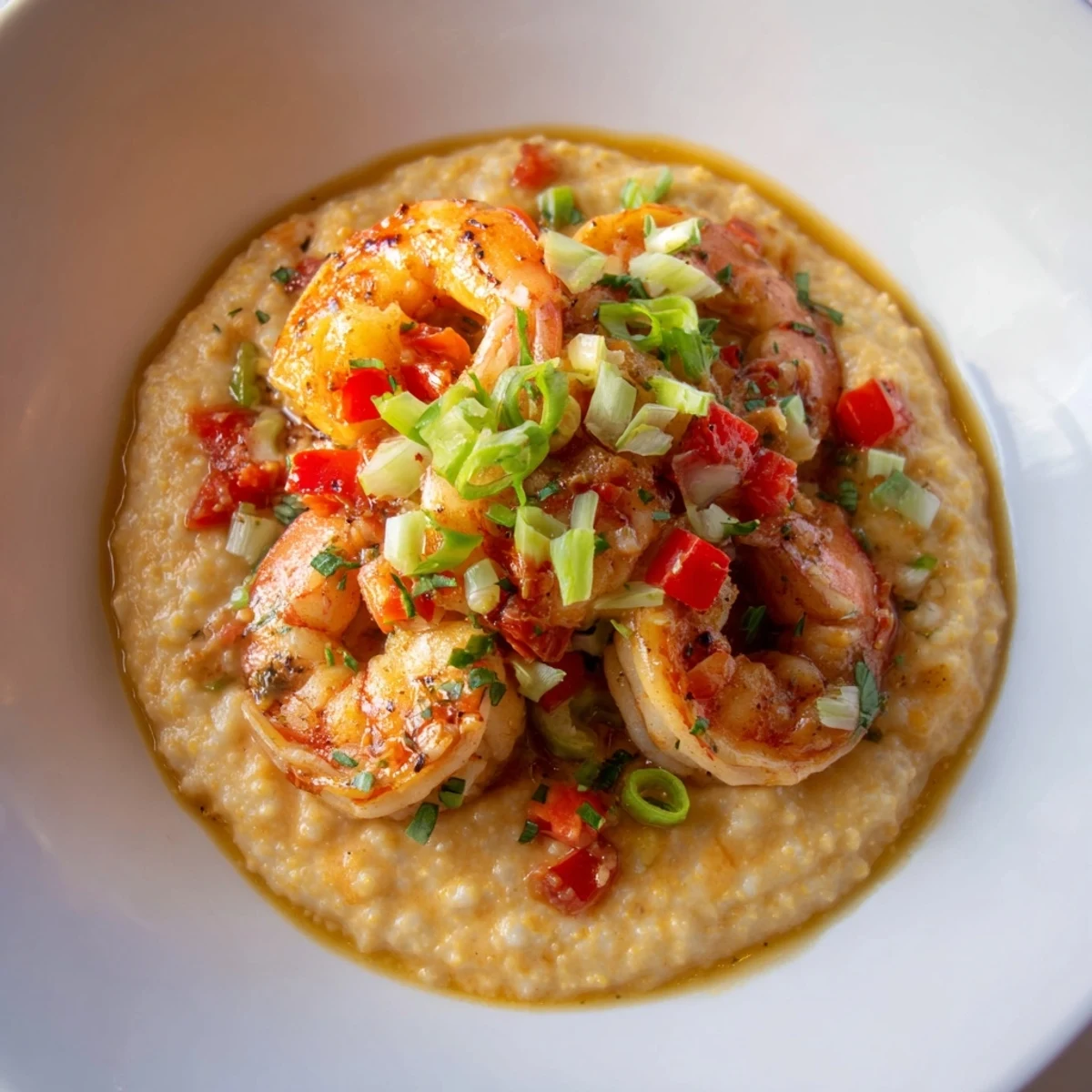 Delicious, gluten-free Spicy Cajun Shrimp and Grits, with a flavorful Southern comfort feast.