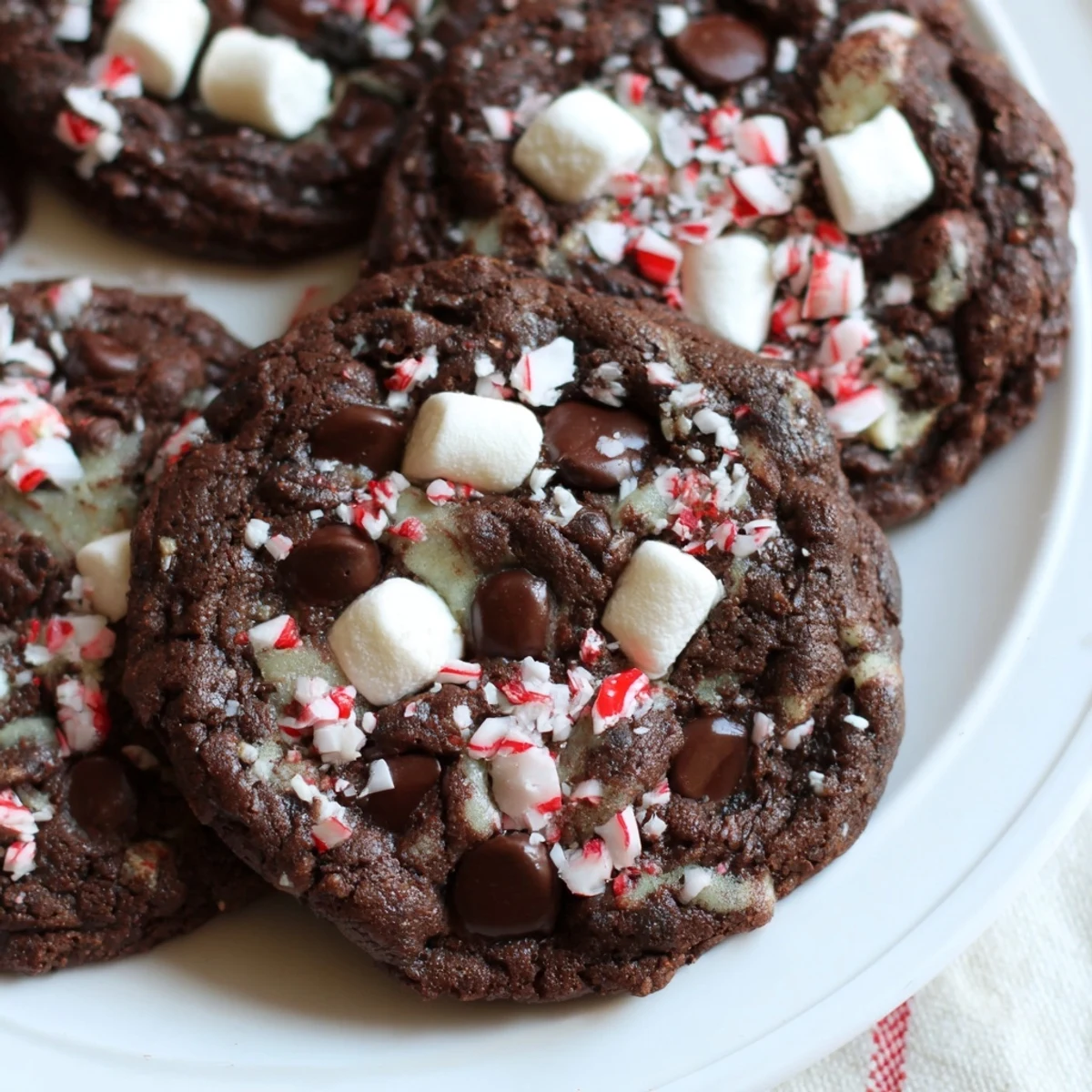 Peppermint Hot Chocolate Cookies