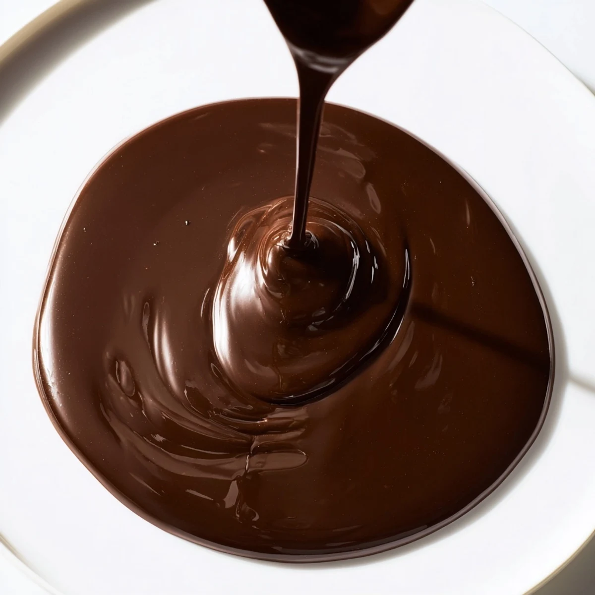 This rich, homemade Chocolate Ganache Glaze coats fresh strawberries, a perfect dessert.