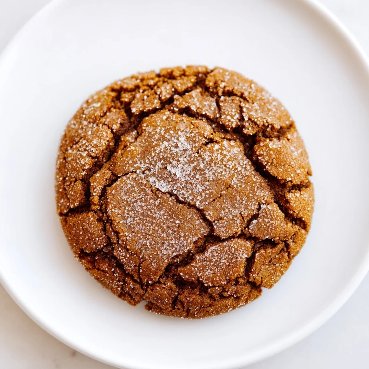 Soft Molasses Cookies, warm and crackled on a baking sheet, ready to be enjoyed with tea.