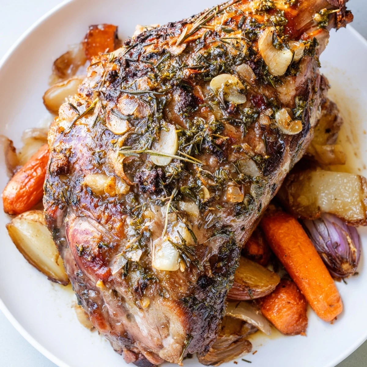 Slow Roasted Leg Lamb