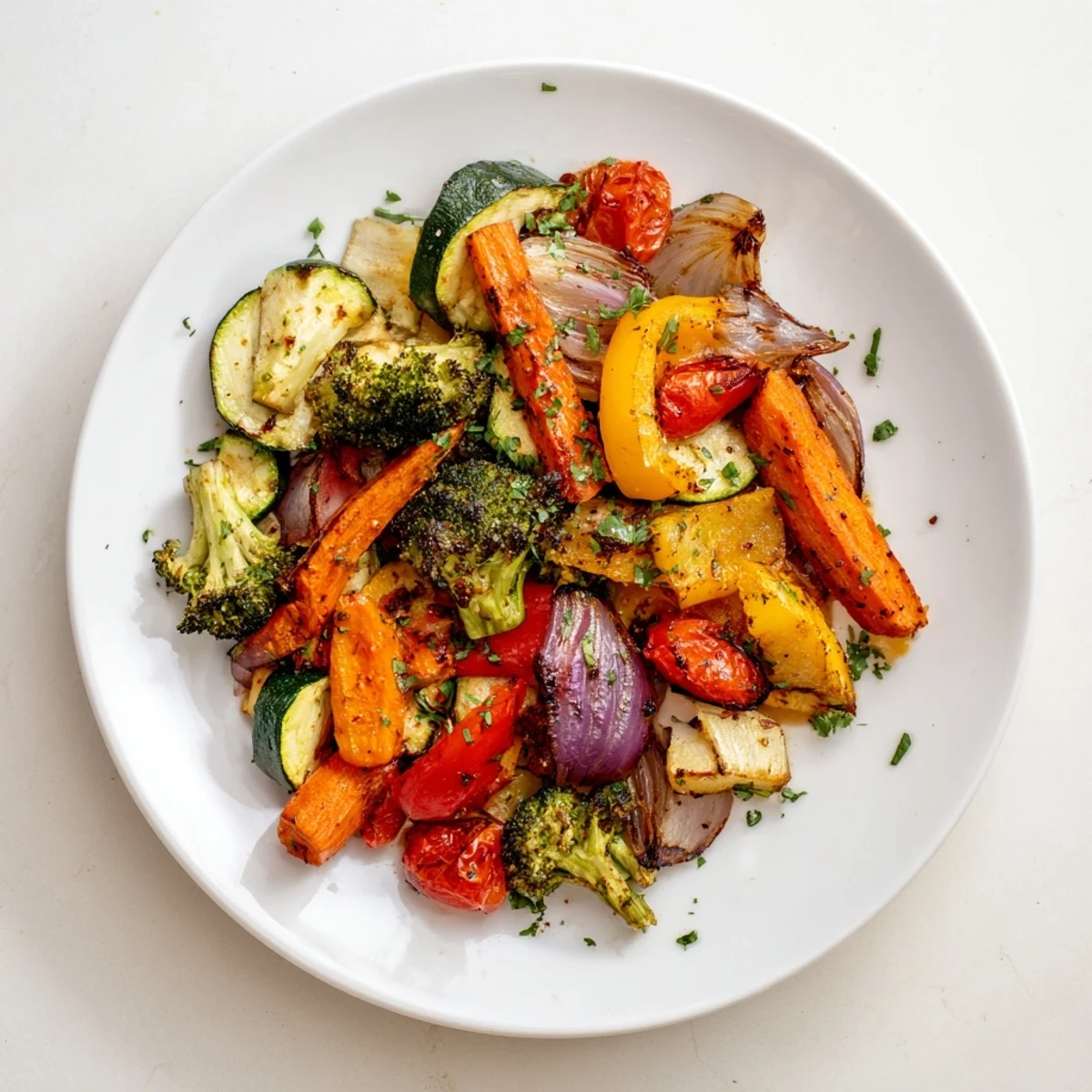 Warm, inviting image of Roasted Vegetables, a healthy side dish with caramelized edges, ready to enjoy.