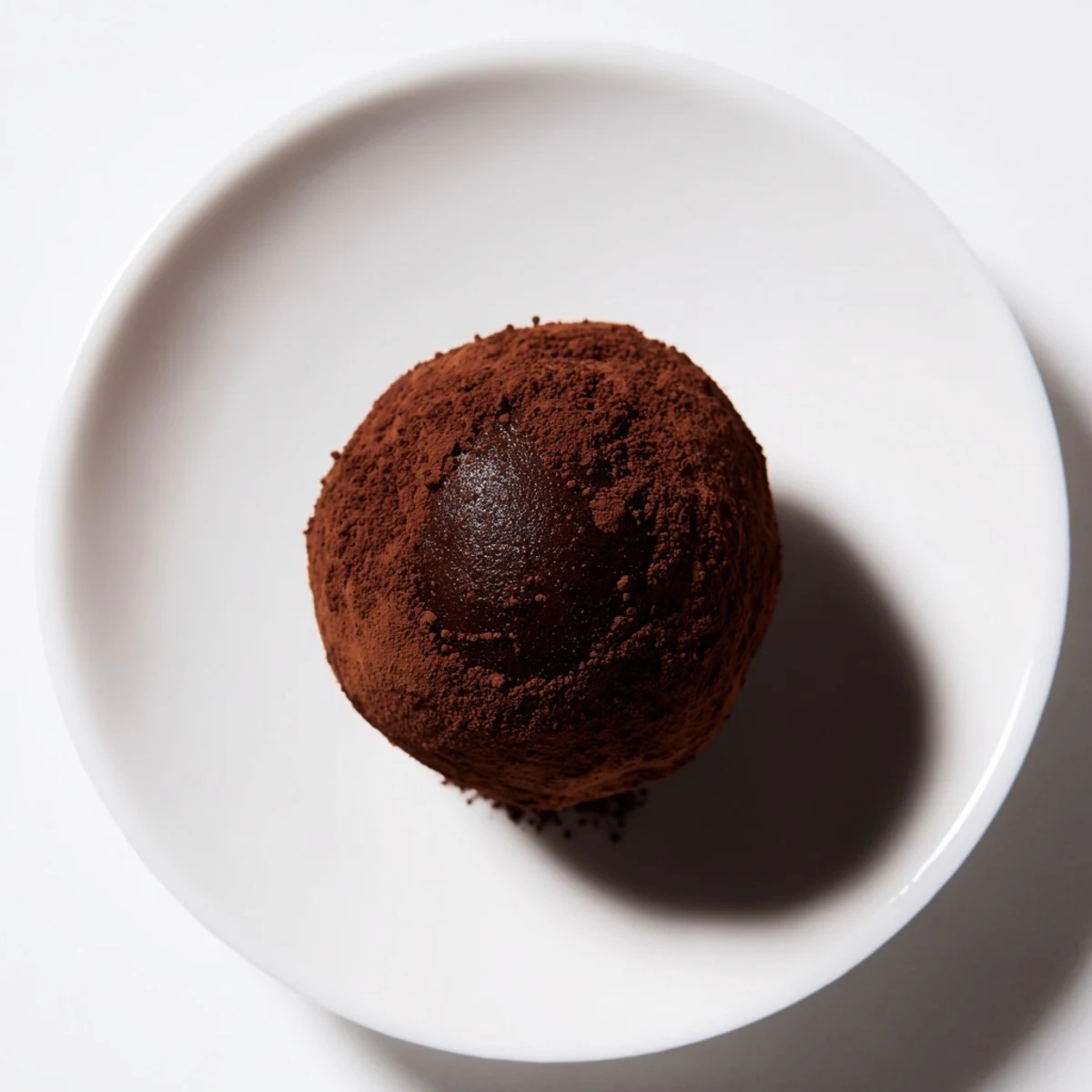 These decadent truffle chocolates look perfectly round, dusted with cocoa and ready to melt in your mouth.