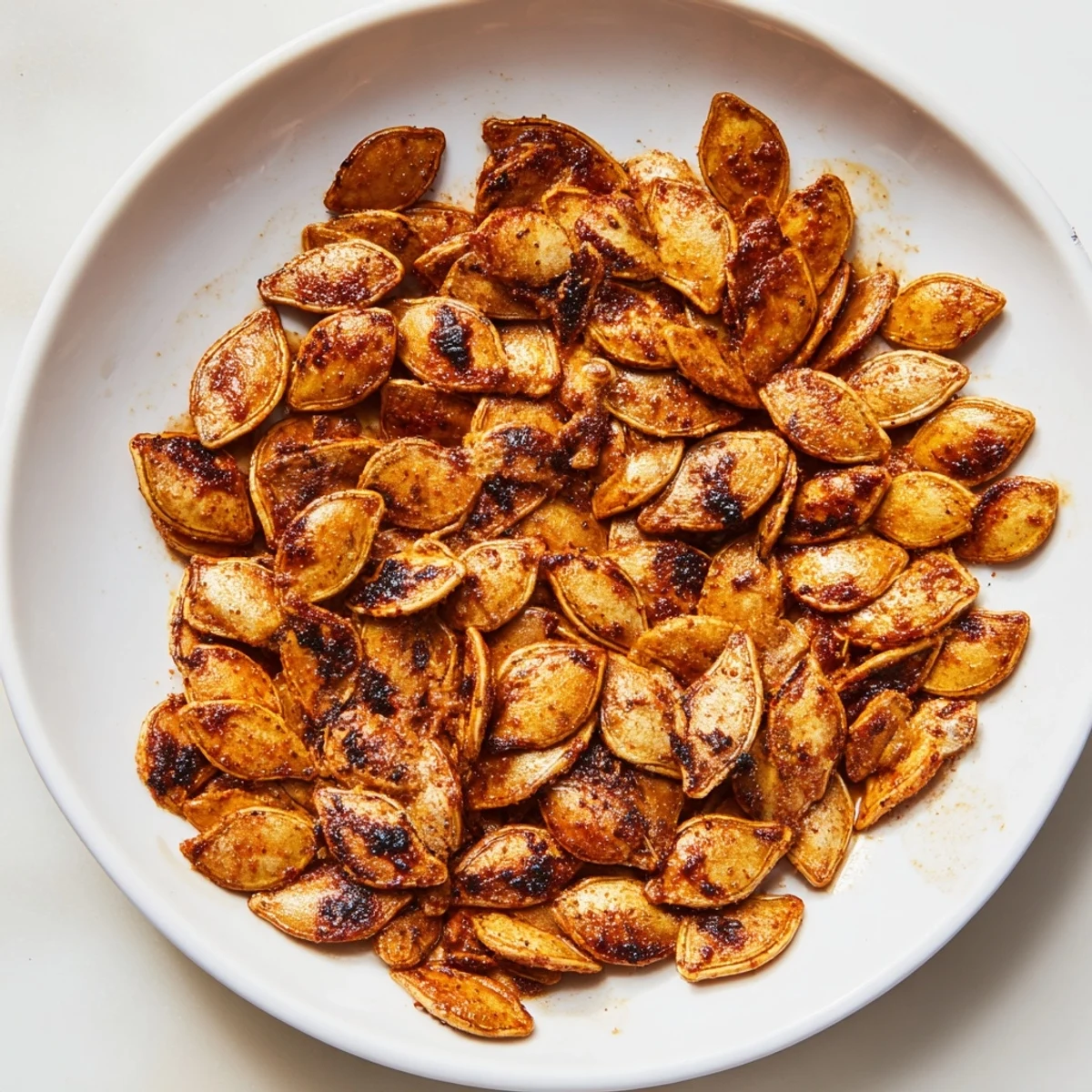 Savory and smoky: a bowl overflowing with delicious paprika roasted pumpkin seeds.