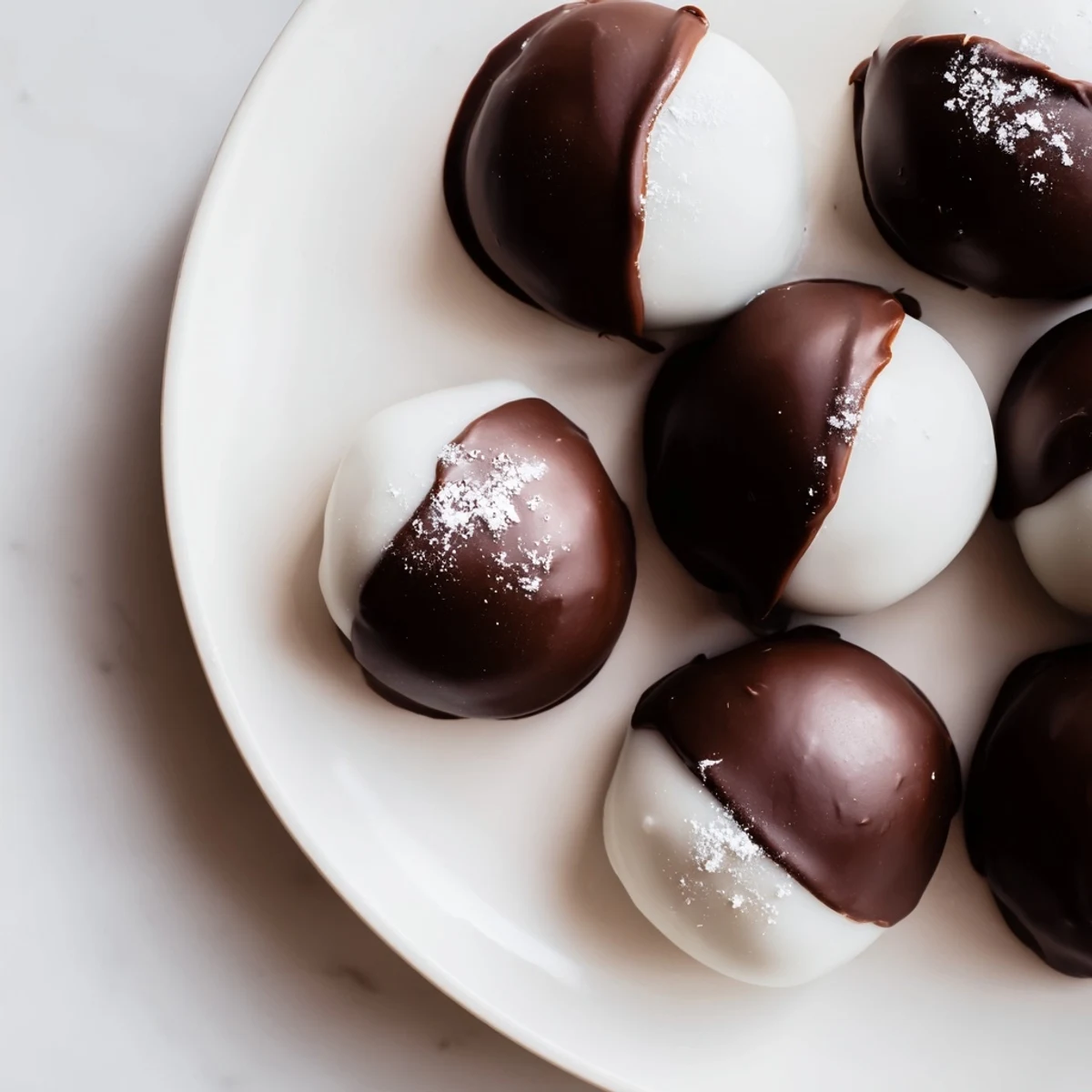 Homemade Peppermint Creams, round and pristine, with a hint of peppermint and optional dark chocolate coating.