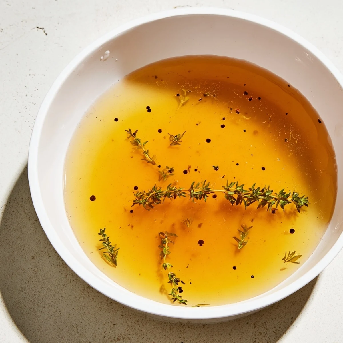 Homemade vegetable broth simmering gently in a stockpot, a flavorful and nutritious base.
