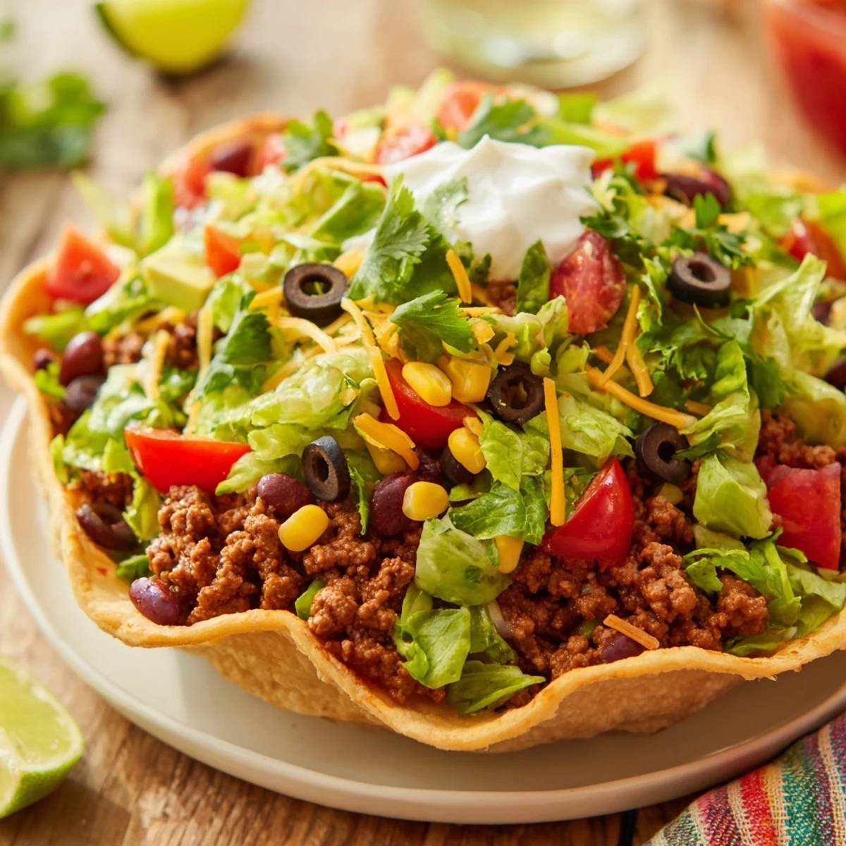 Beef Taco Salad Bowl