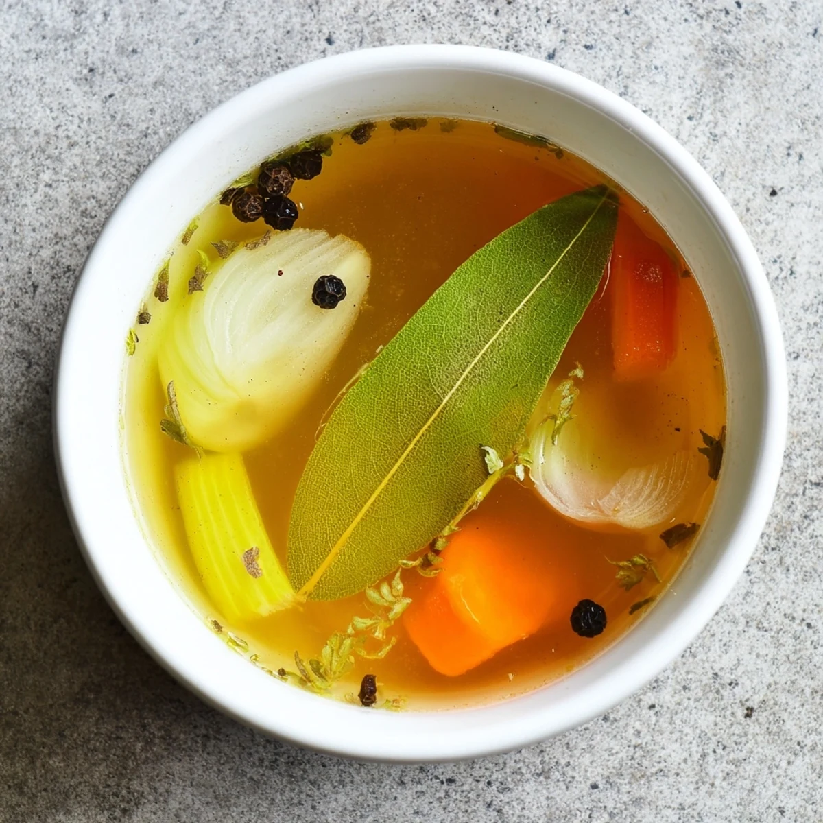 Strained Homemade Vegetable Broth with Kitchen Scraps being poured into an ice cube tray for freezing.