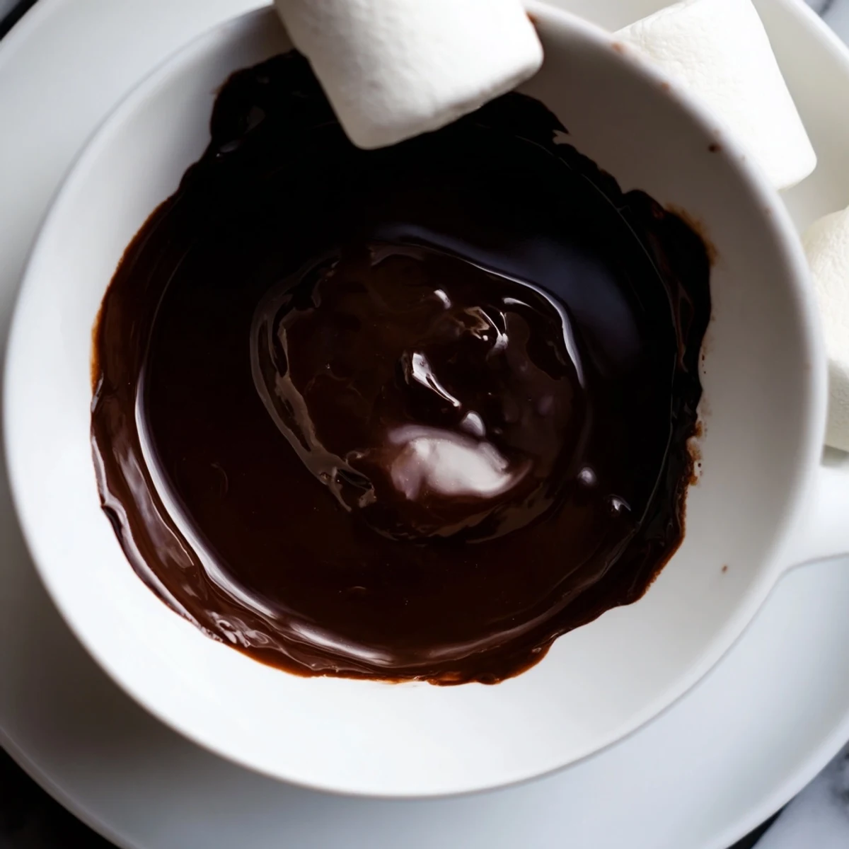 Dip fresh strawberries, marshmallows, and cake cubes into warm Romantic Chocolate Fondue with Marshmallows for a romantic dessert.