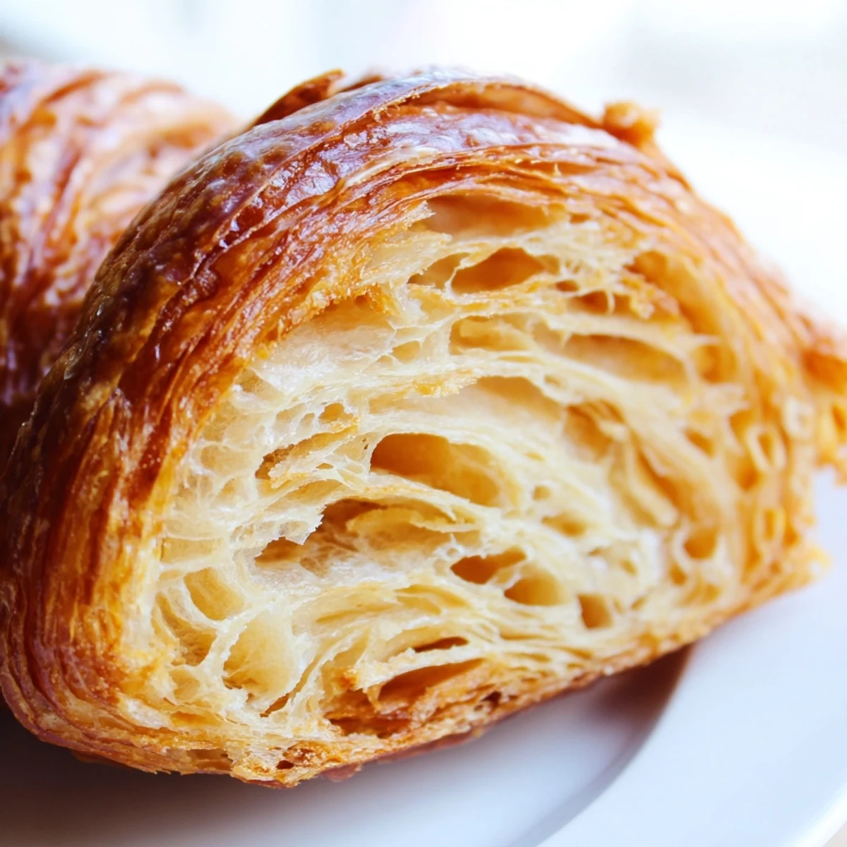 Freshly baked Gluten-Free Croissants dusted with powdered sugar, served warm with jam on a rustic wooden table.