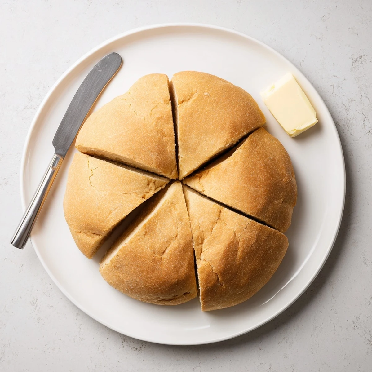 Soft homemade stovetop bread pan-cooked to perfection, warm slices ready for butter