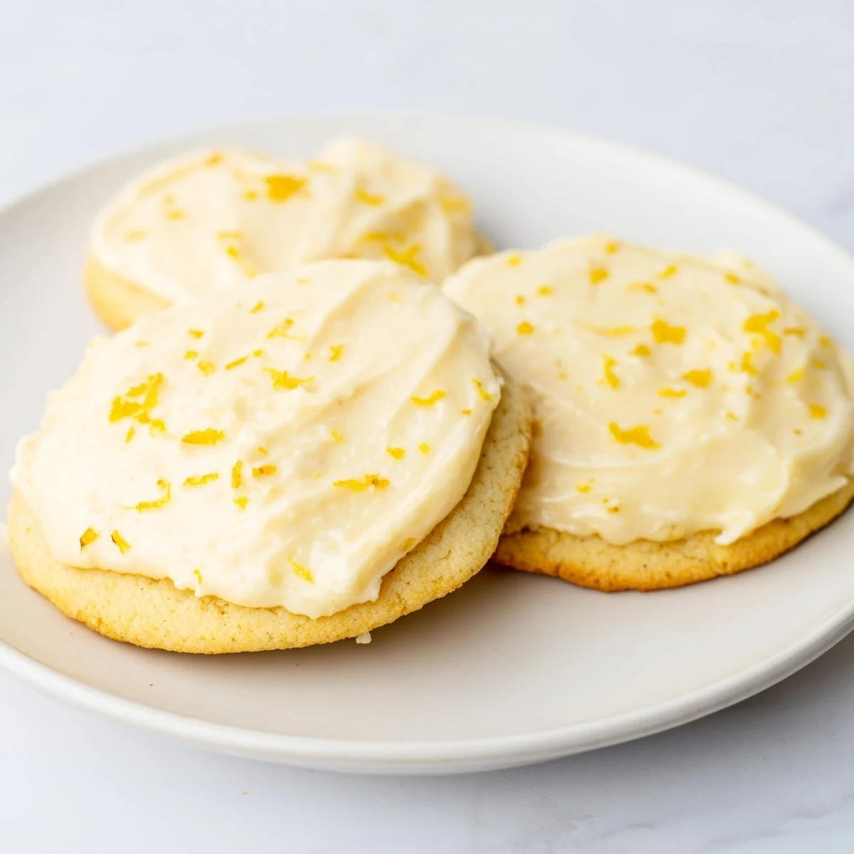 Buttery lemon cookies with bright citrus glaze arranged on a wire cooling rack