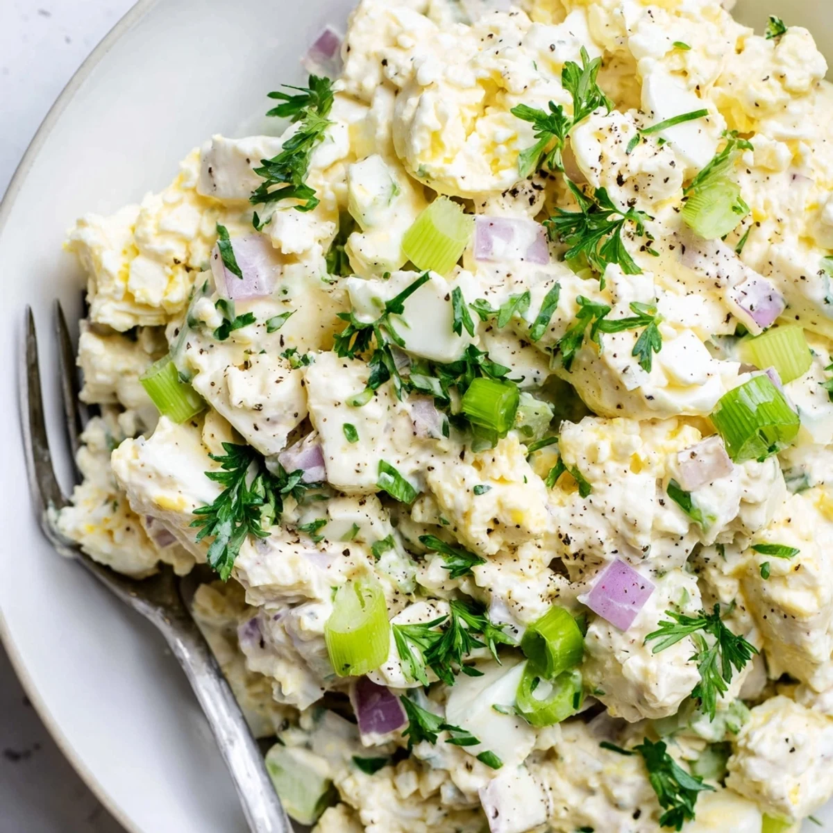 Protein-rich cottage cheese egg salad served on whole-grain toast with crisp celery