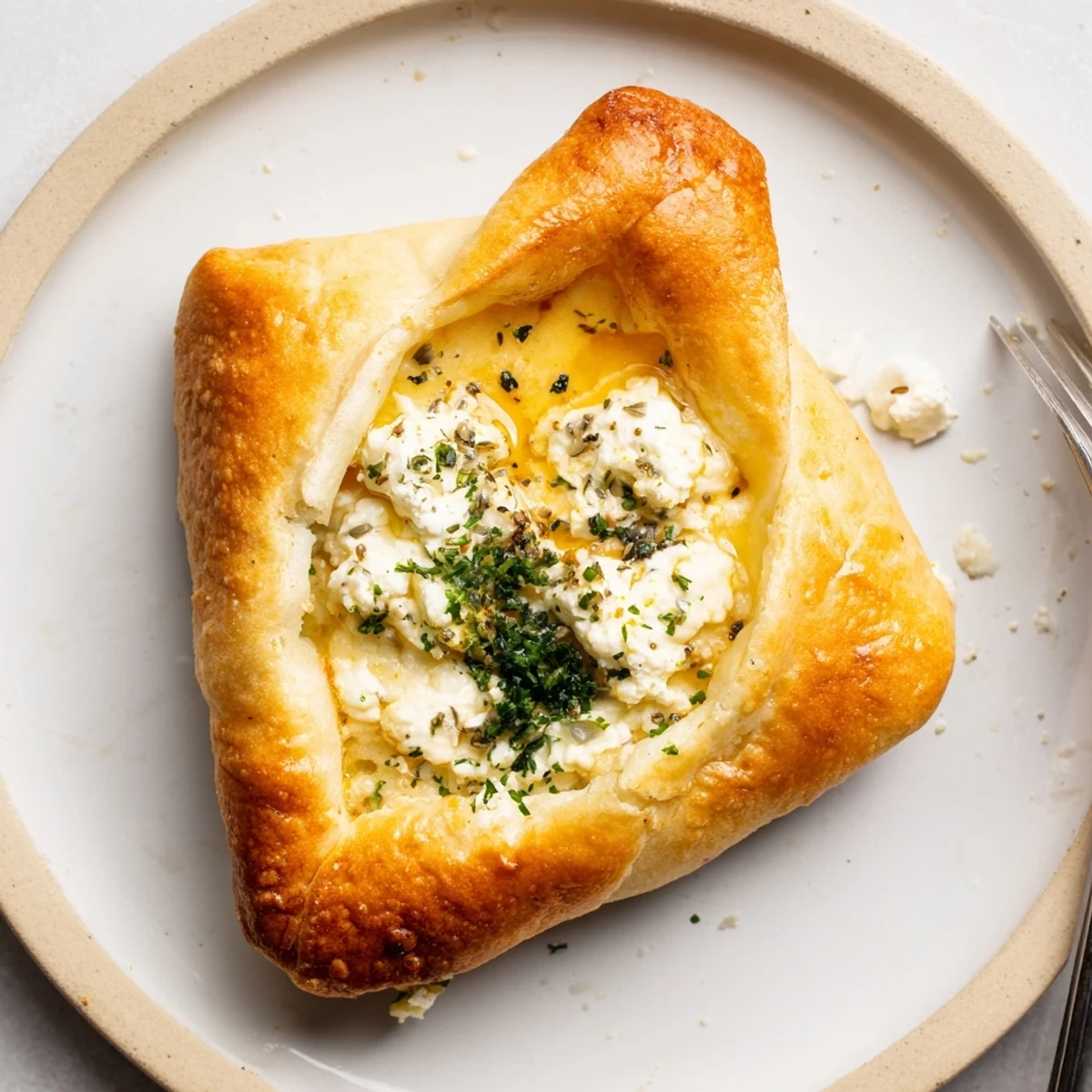 Cheese Fatayer Recipe: golden baked pastries with gooey cheese and parsley