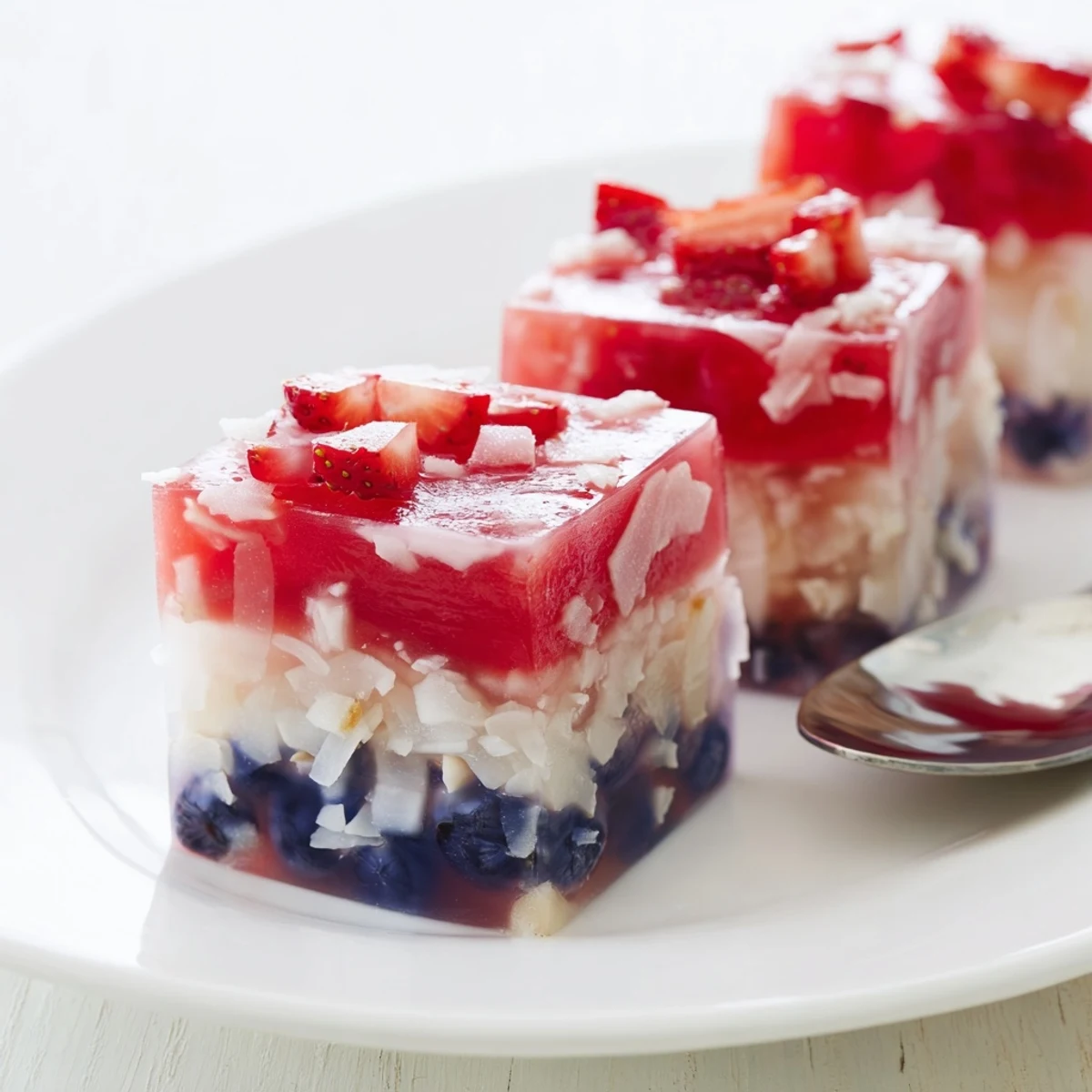 Red White And Blue Ice Cubes Recipe showing layered fruit, chilling patriotic drinks.