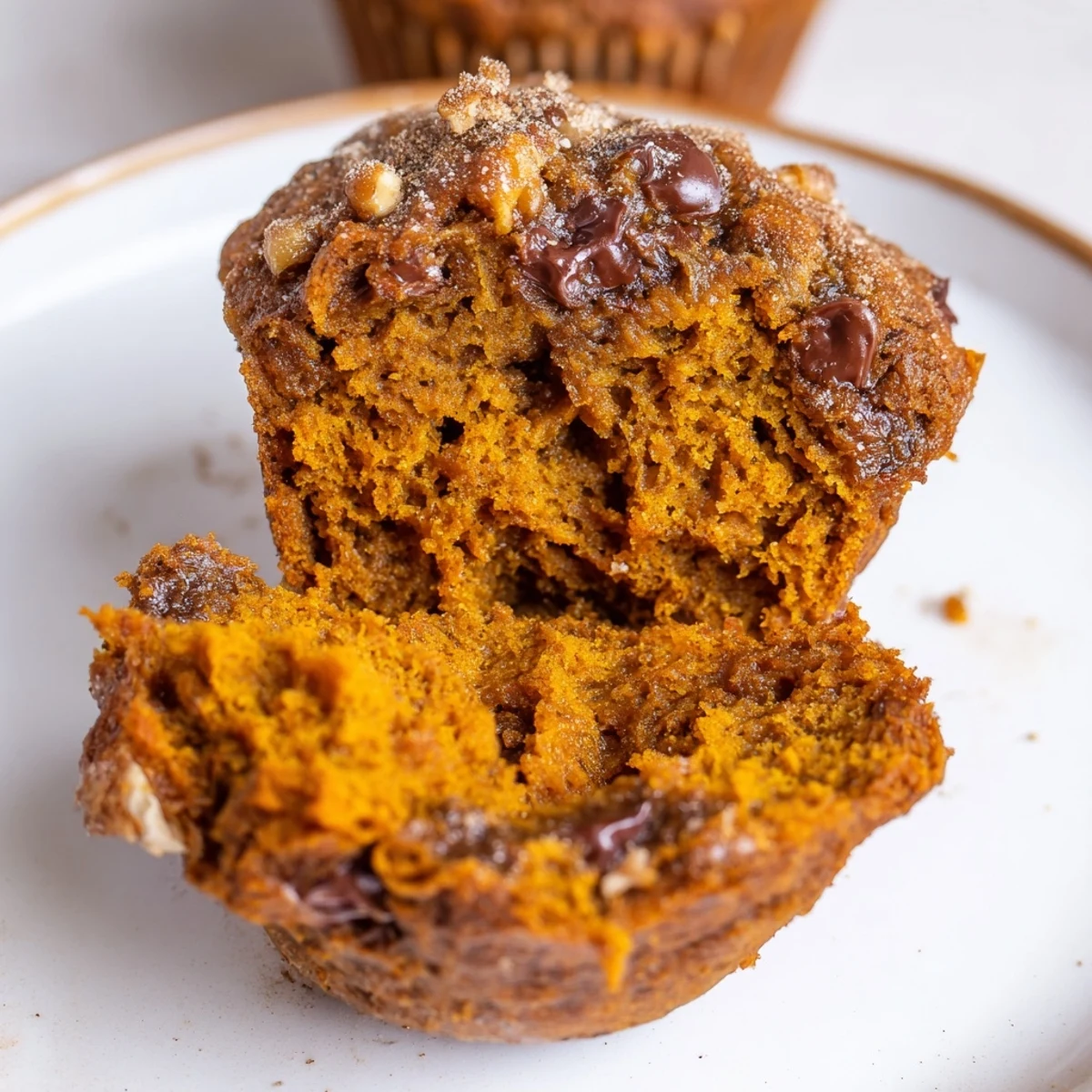 Warm Pumpkin Banana Muffins Recipe fresh from oven, spiced aroma, tender crumb