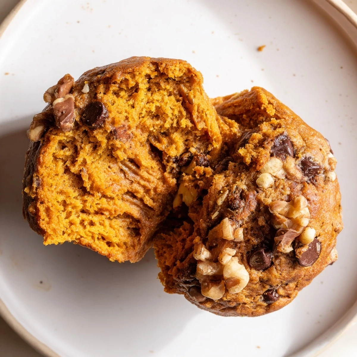 Pumpkin Banana Muffins Recipe golden tops, served warm with butter and coffee