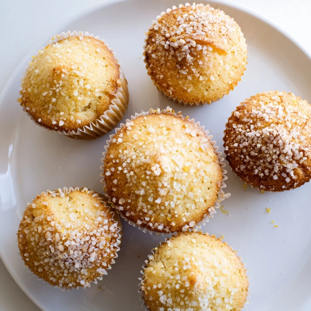 Moist lemon cream cheese muffins sliced open to reveal the creamy citrus filling inside.