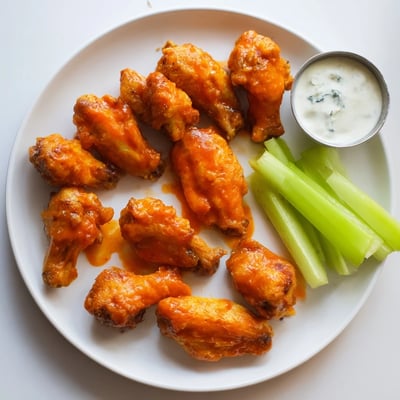 Freshly smoked Crispy Smoked Buffalo Wings are golden brown and tossed in spicy buffalo sauce.