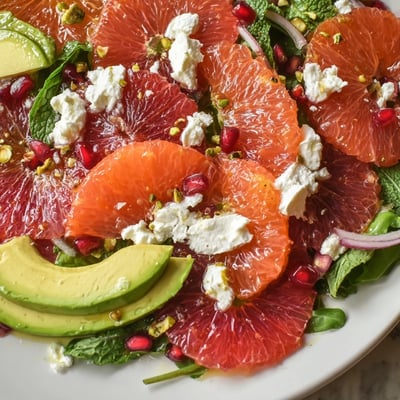 Citrus Pomegranate Avocado Feta Salad
