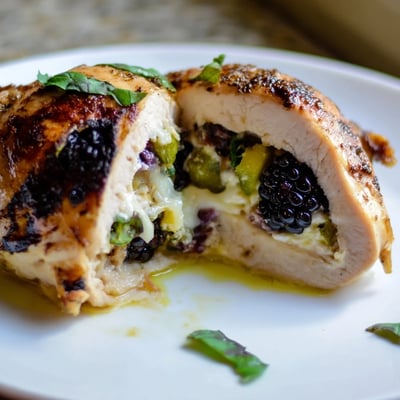 Blackberry Jalapeno Stuffed Chicken