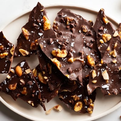 Creamy melted chocolate poured over sweet banana slices and broken into rustic bark pieces